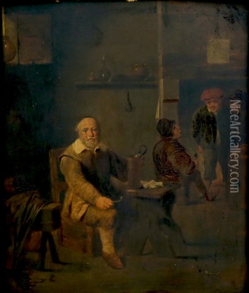 Tavern Interior Oil Painting - Maerten Stoop