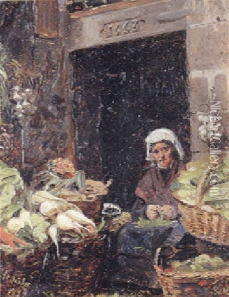 Grontbutik I St. Malo Oil Painting - Peder Severin Kroyer