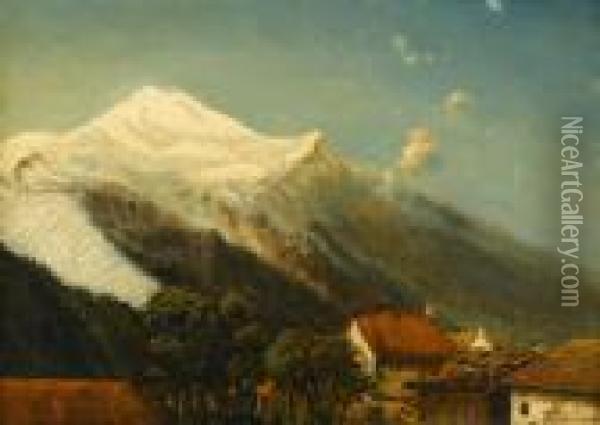 Mountain Landscape Oil Painting - Edmund Darch Lewis
