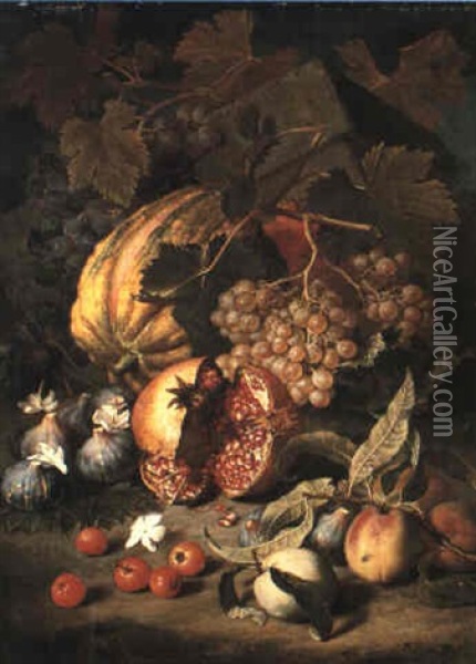 Still Life Of Fruit Oil Painting - Christian Berentz