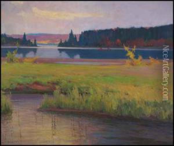 Canoe Lake, Algonquin Park Oil Painting - John William Beatty