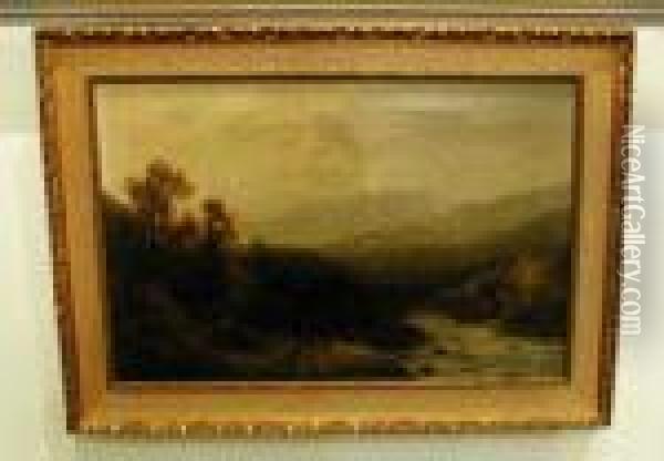Delaware Valley And Falls Oil Painting - Thomas Bartholomew Griffin
