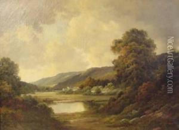 The Distant Hamlet Oil Painting - Ema Spencer