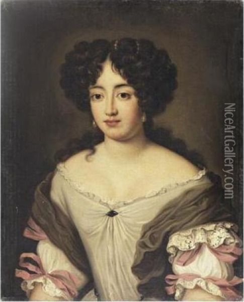Portrait De La Duchesse Giacinta Conti Cesi Oil Painting - Jacob Ferdinand Voet
