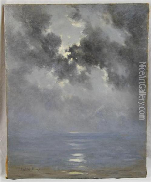 Moonlit Sea Oil Painting - John Appleton Brown
