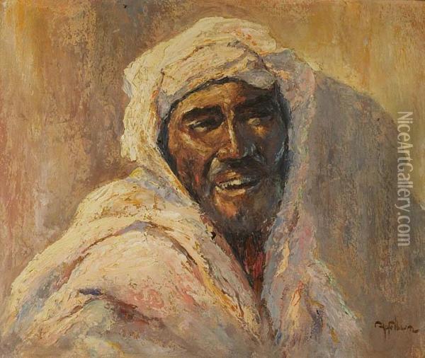 Portret Araba Oil Painting - Maurycy Apfelbaum