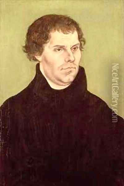 Martin Luther Oil Painting - Lucas The Elder Cranach
