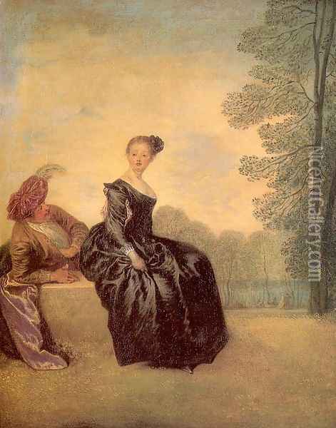 The Sulky Woman 1719 Oil Painting - Jean-Antoine Watteau