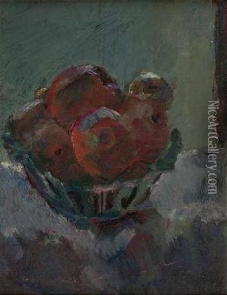 Obst In Keramikschale Oil Painting - Anton Faistauer