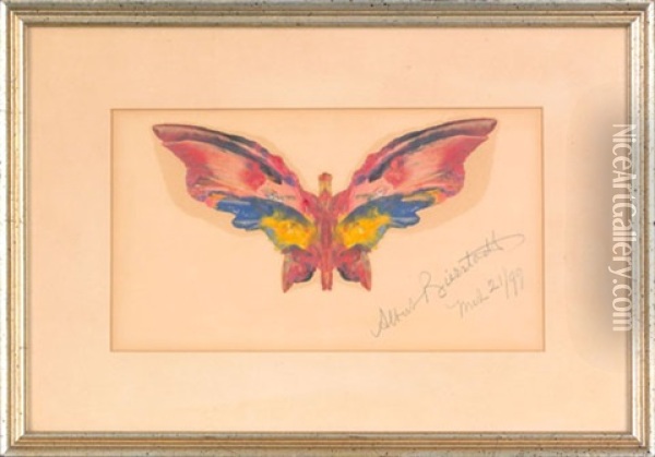 A Butterfly Oil Painting - Albert Bierstadt