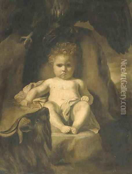 The Infant Jupiter Oil Painting - Sir Joshua Reynolds