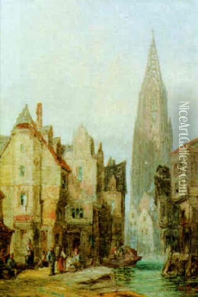 Freiburg, Baden Oil Painting - Henry Schafer