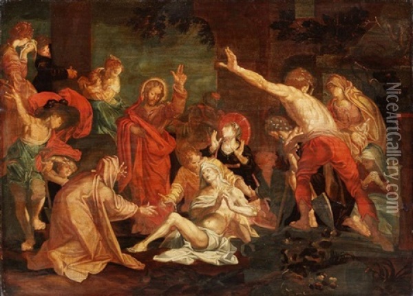 Die Erweckung Des Lazarus Oil Painting - Abraham Bloemaert