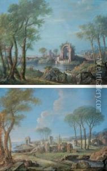 A Capriccio Of A Mediterranean Coastal Inlet With Figures Amongst Ruins; And A Capriccio Of A Mediterranean Coast With Ruins And Figures On A Path


Lot Title Oil Painting - Maria Luigia Raggi