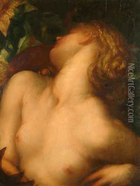 Clytie, late 1860s Oil Painting - George Frederick Watts