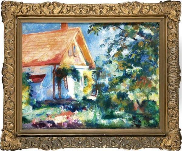 Dom W Ogrodzie Oil Painting - Wojciech Weiss