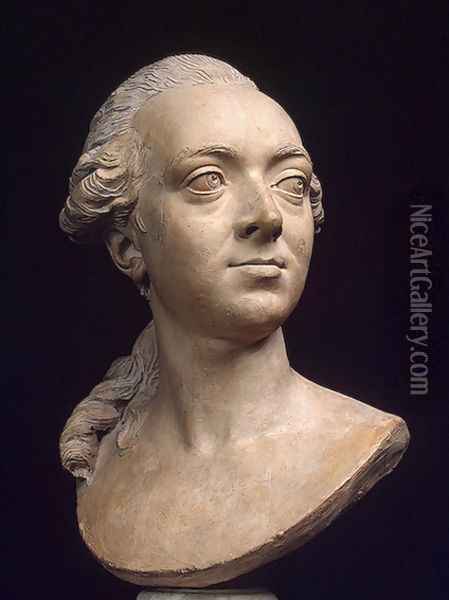 Portrait Bust of the Architect Pierre Rousseau Oil Painting - Philippe-Laurent Roland