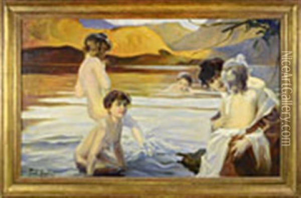 Bathing Girls Oil Painting - Paul Emile Chabas