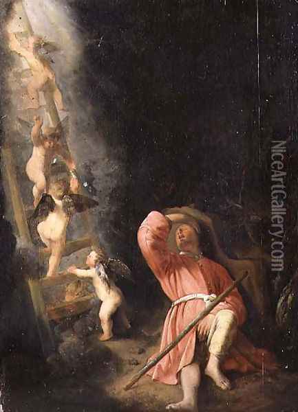Jacob's Ladder Oil Painting - Salomon de Bray