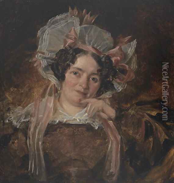 Portrait of a Woman, c.1818 Oil Painting - John Constable