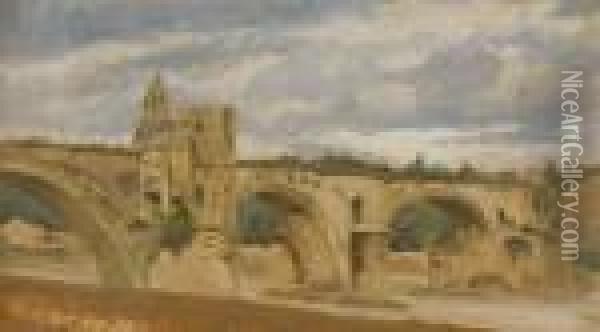 Le Pont Saint-benezet (le Pont D'avignon) Oil Painting - Jean-Baptiste-Camille Corot