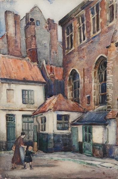 Eglise St. Pierre, Ghent Oil Painting - Stewart Carmichael