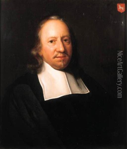 Portrait Of Willem Nicolaesz. Van Assendelft Oil Painting - Adriaen De Backer