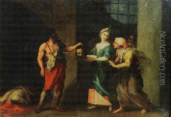 La Decollation De Saint Jean-baptiste Oil Painting - Bon De Boulogne
