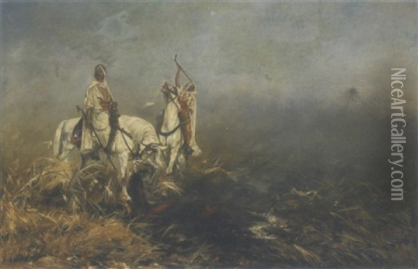 Arabische Reiter Oil Painting - Heinrich Maria Staackmann