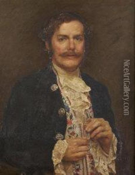 Portrait Of The Right Hon.sir Charles B.b. Mclaren Bart. M.p. Oil Painting - Edward John Gregory