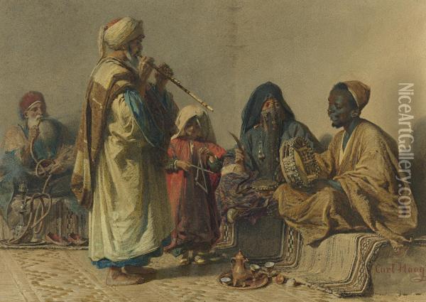 The Rehearsal, Cairo Oil Painting - Carl Haag