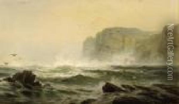 Coastal Seascape Oil Painting - Edward Moran