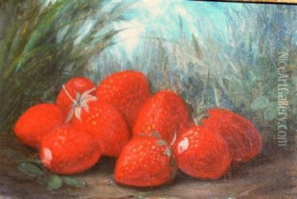 Still Life With Strawberries Oil Painting - Paul Lacroix