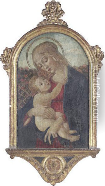 The Madonna And Child Oil Painting - Master Of San Miniato