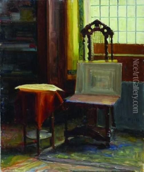 Interieur. Oil Painting - Alfred Defize