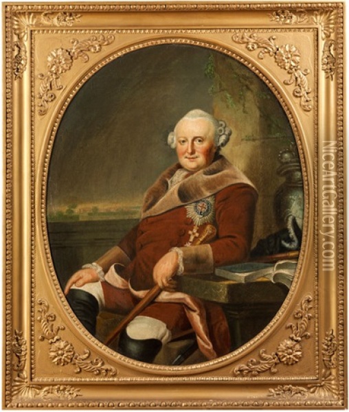 Portrait Des Ferdinand Von Braunschweig-wolfenbuttel Oil Painting - Johann Georg Ziesenis