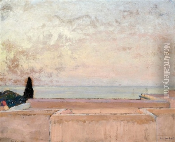 Vue De La Terrasse De La Villa Abd-el-tif, Alger Oil Painting - Paul Emile Dubois