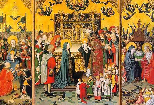 Retable of the Seven Joys of the Virgin 1480 Oil Painting - Master of the Holy Kindred