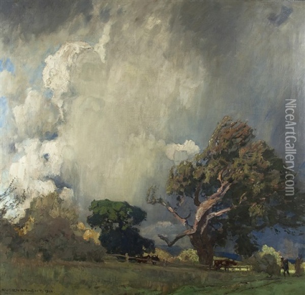 The Gathering Storm Oil Painting - Eugen Felix Prosper Bracht