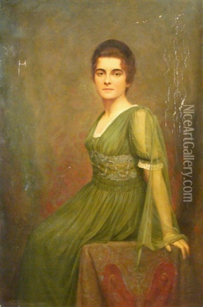 Portrait Of A Woman Oil Painting - J. Phillip Schmand