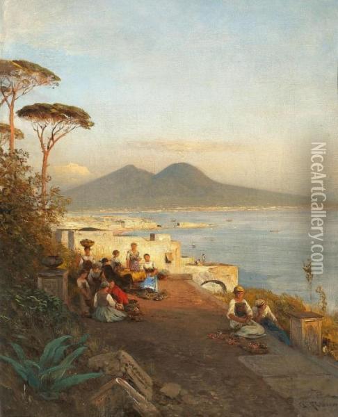 Golf Von Neapel Oil Painting - Albert Flamm