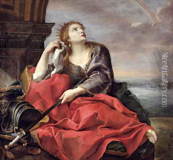 The Death of Dido Oil Painting - Andrea Sacchi