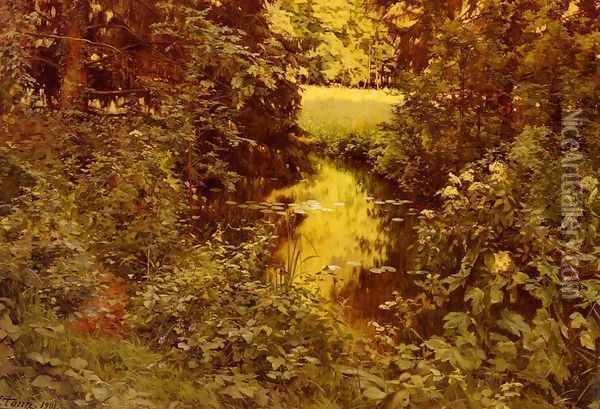 Clairiere Dans Une Foret (Forest Glade) Oil Painting - Leon Louis Antoine Tanzi