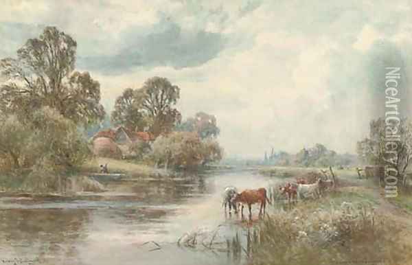 The Thames near Sonning Oil Painting - Henry John Kinnaird