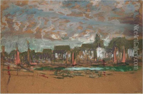 Port Le Soir Oil Painting - Jean-Edouard Vuillard