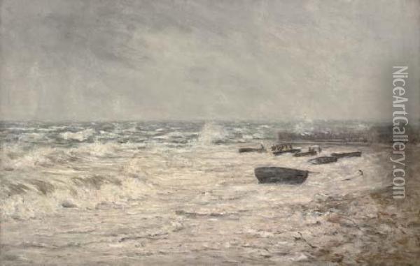 Storm At Ballantrae Oil Painting - Joseph Henderson