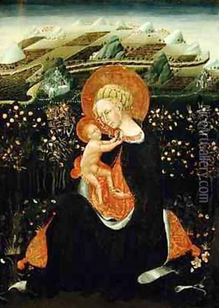 Madonna of Humility Oil Painting - Paolo di Grazia Giovanni di