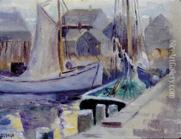Dock Scene Oil Painting - Lucius Wolcott Hitchcock