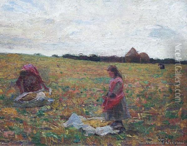 The Harvest Oil Painting - William Ernest Chapman