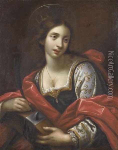 Heilige Katharina Oil Painting - Simone Pignoni